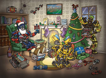 Transformers Christmas card