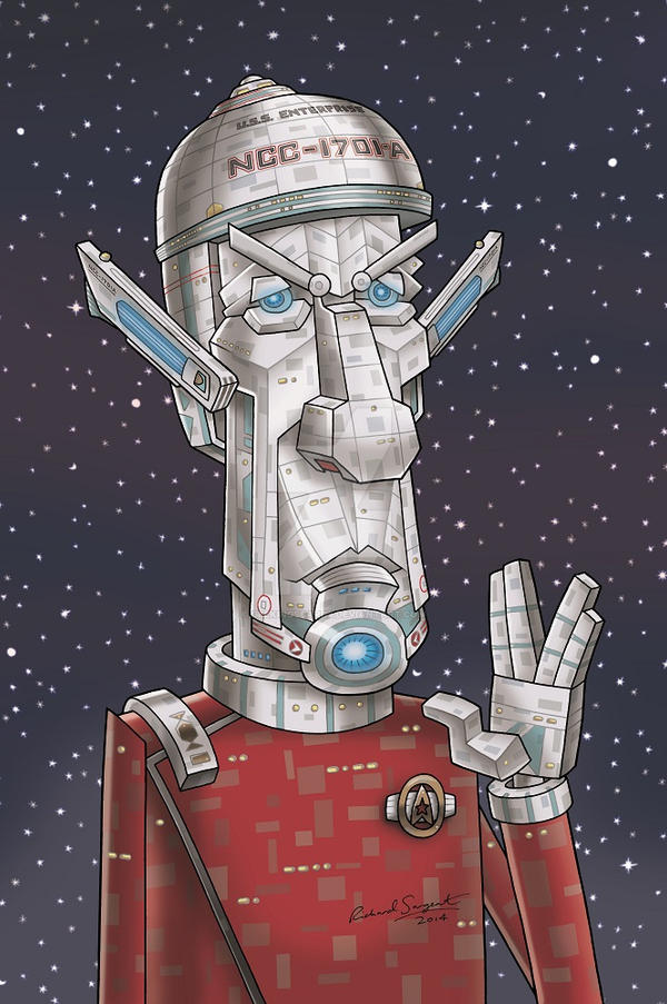 Spok Enterprise Computer Spock as Enterprise by GeekingsCards on DeviantArt