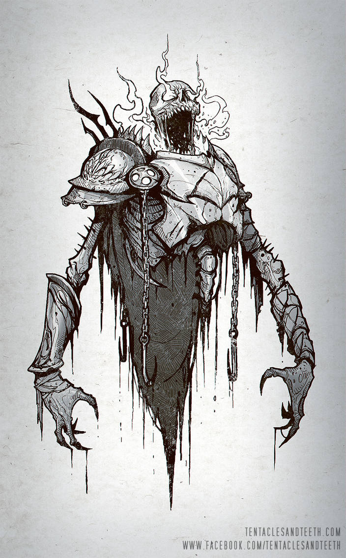 Skeletal Warrior by TentaclesandTeeth