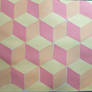 Isometric cut out shapes.