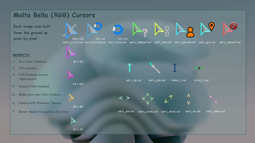 Molta-Bella (RGB) Cursors for Windows 11 by kwanteq on DeviantArt