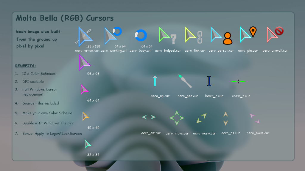 Cursor Rgb Molta-Bella (RGB) Cursors for Windows 11 by kwanteq on DeviantArt