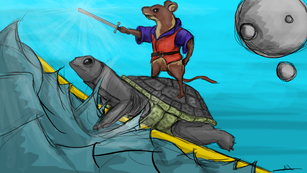 Mouse Ridding Turtle 47 - Mouse Riding a Turtle Riding Surfboard by Shasel on DeviantArt