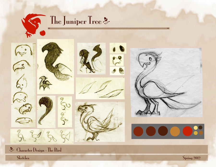 VisDev Project- The Juniper tree- Bird Concept by Riskyo on DeviantArt