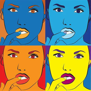 Angelina Jolie Quad Cell Pop Art