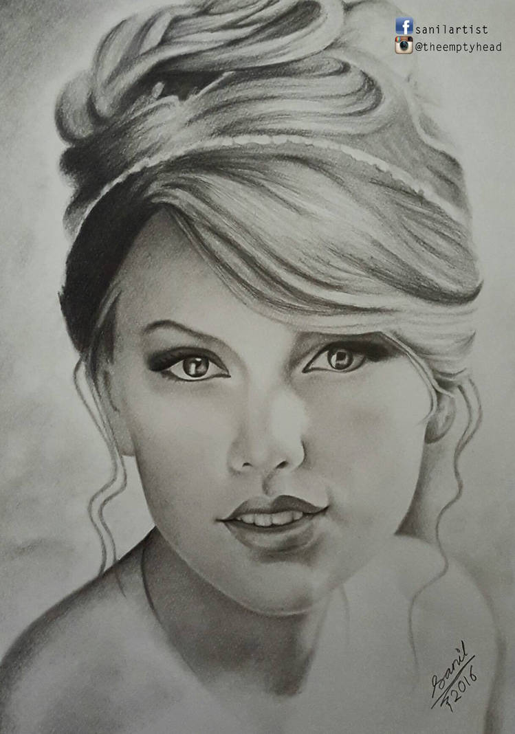 pencil drawing  of taylor  swift  by sanilartist on DeviantArt