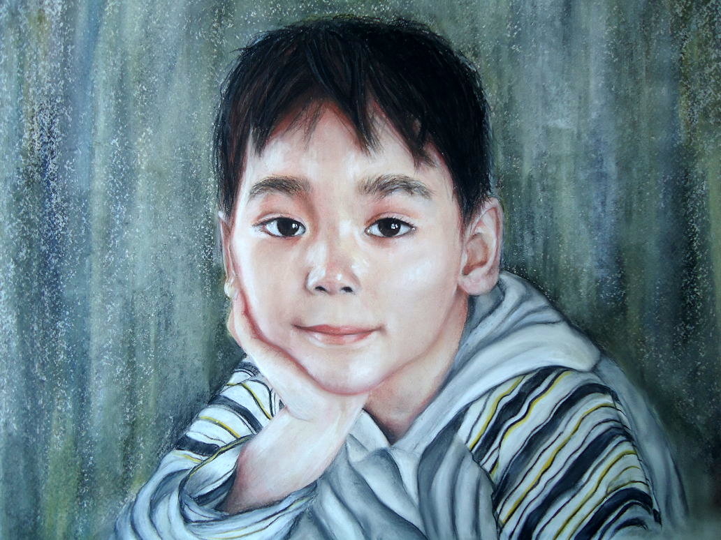 Soft pastel portrait of my son