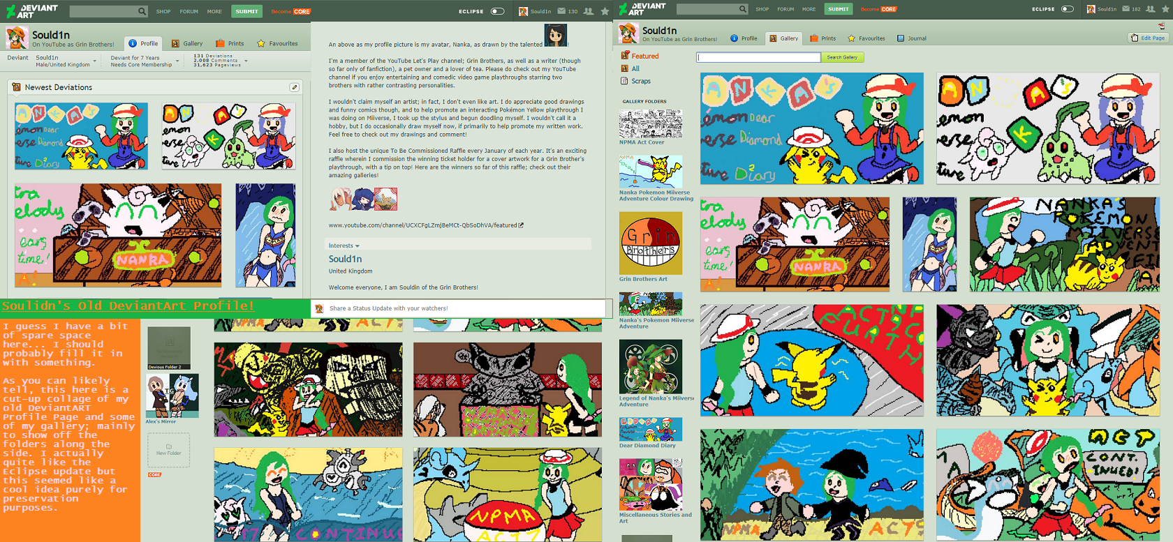 Old DeviantArt Profile Page by Sould1n on DeviantArt
