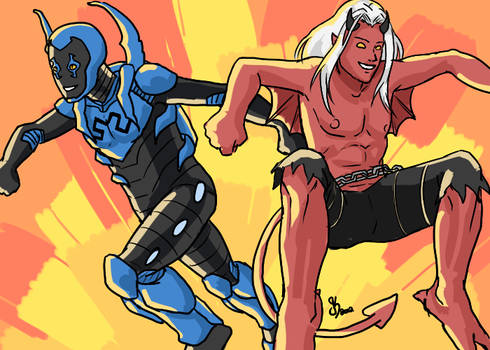 Blue Beetle and Red Devil