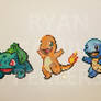 Pokemon Red and Blue Starter Perlers