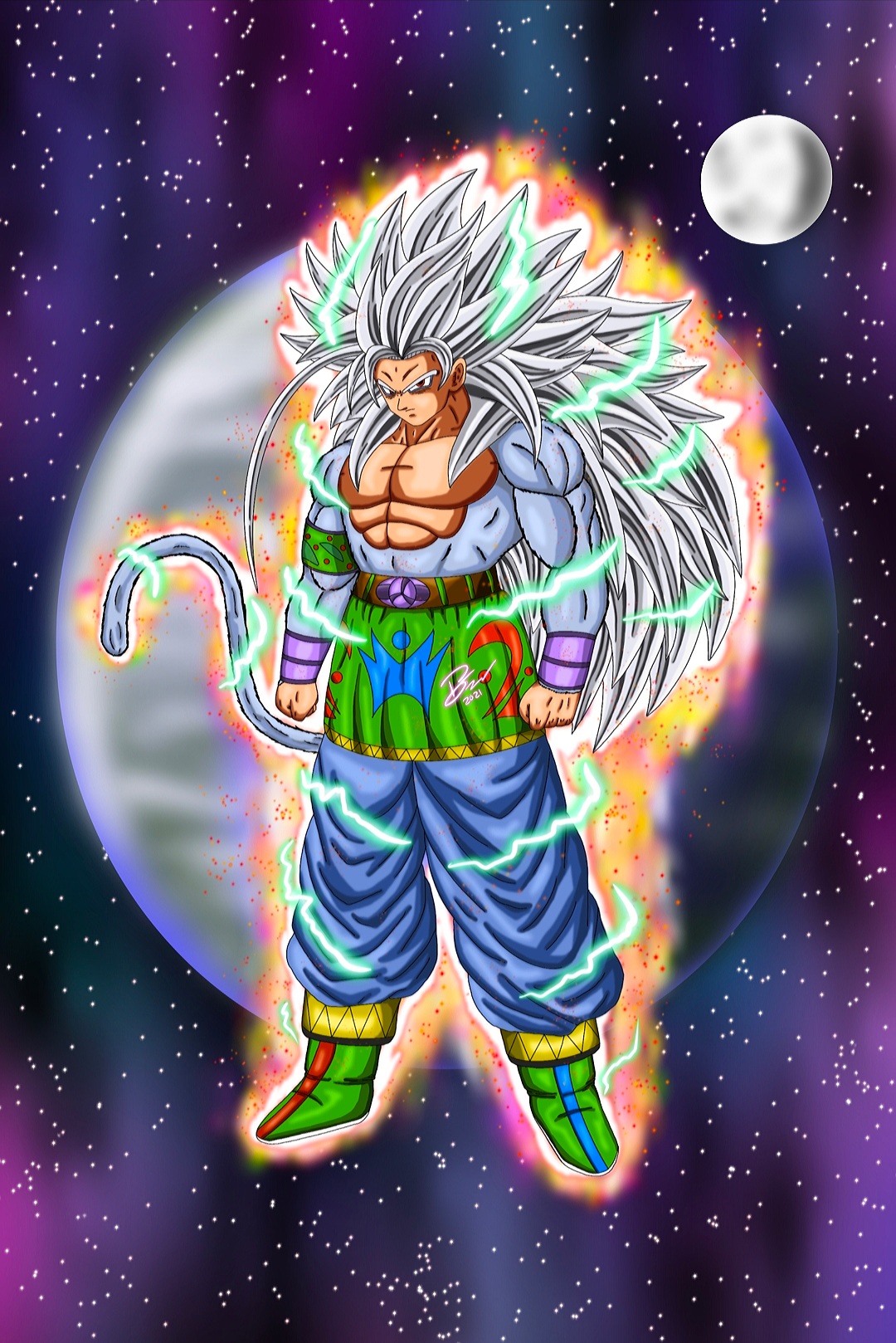 Ultra Instinct SSJ5 Goku by sainikaran9999 on DeviantArt