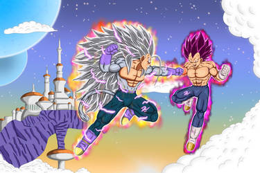 Vegeta Ultra Ego vs SSJ5 Vegeta