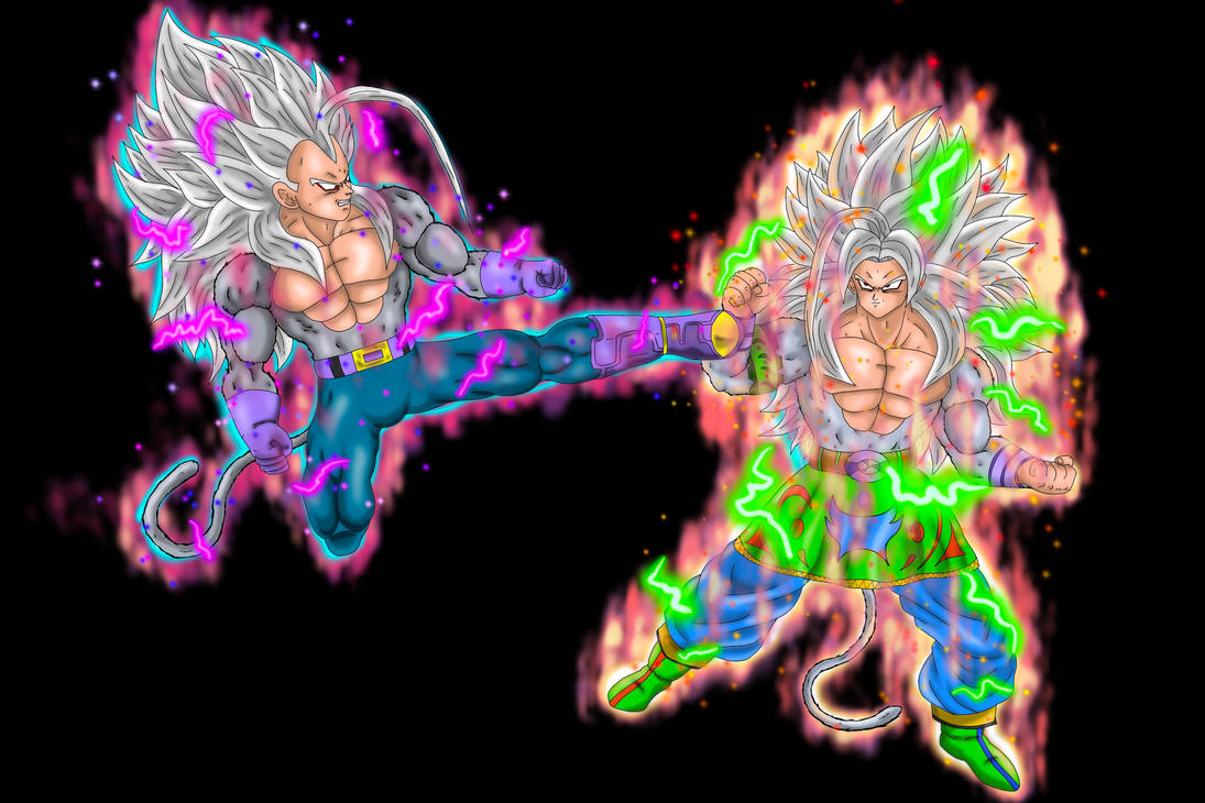 Ssj5 Super Saiyan 5 Goku VS Super Saiyan 5 Vegeta by AHumbledElite on DeviantArt