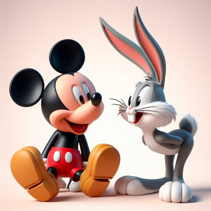 Mickey Mouse meets Bugs Bunny (2) by iamalexcaspian on DeviantArt