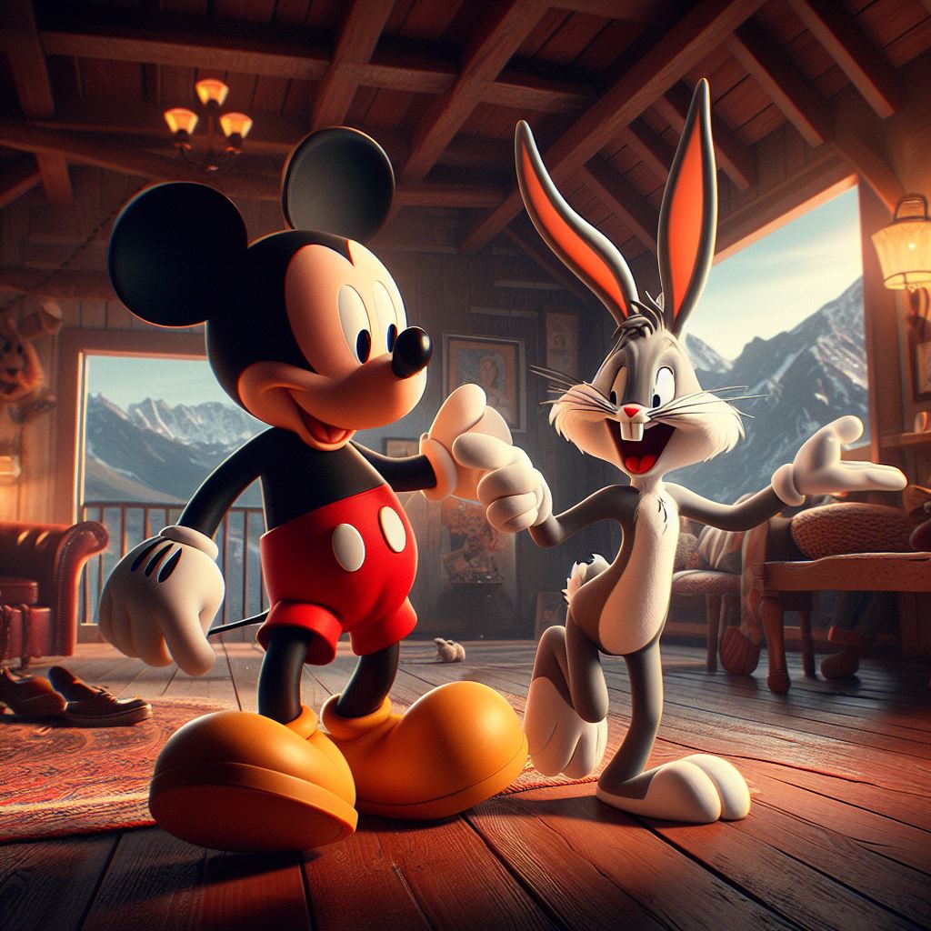 Mickey Mouse meets Bugs Bunny (4) by iamalexcaspian on DeviantArt