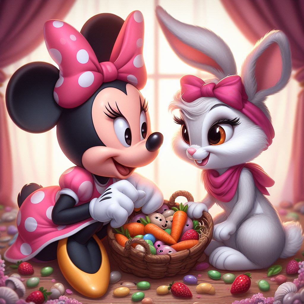 Minny Rabbit Minnie Mouse meets the bunny by iamalexcaspian on DeviantArt