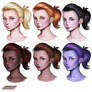 Skin tones variations study (from BW)