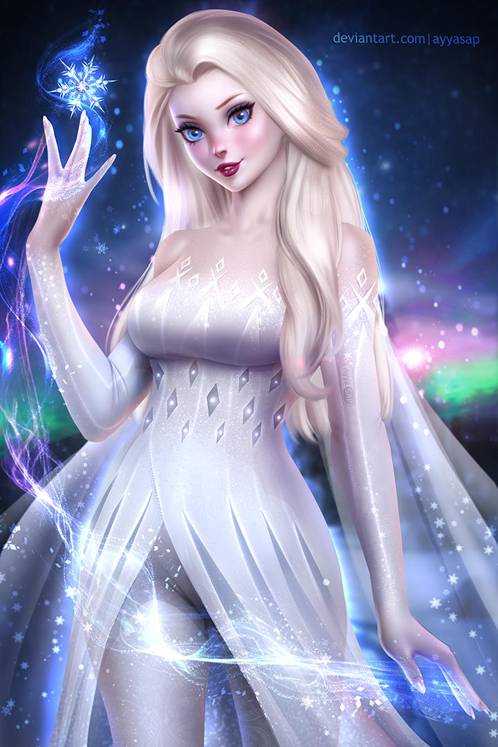 Elsa Frozen II by AyyaSAP on DeviantArt, wallpaper cartoon girl