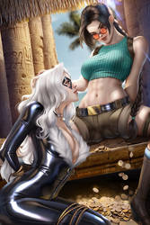 Lara Croft x Black Cat