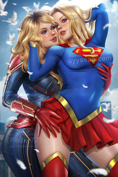 Captain Marvel x Supergirl