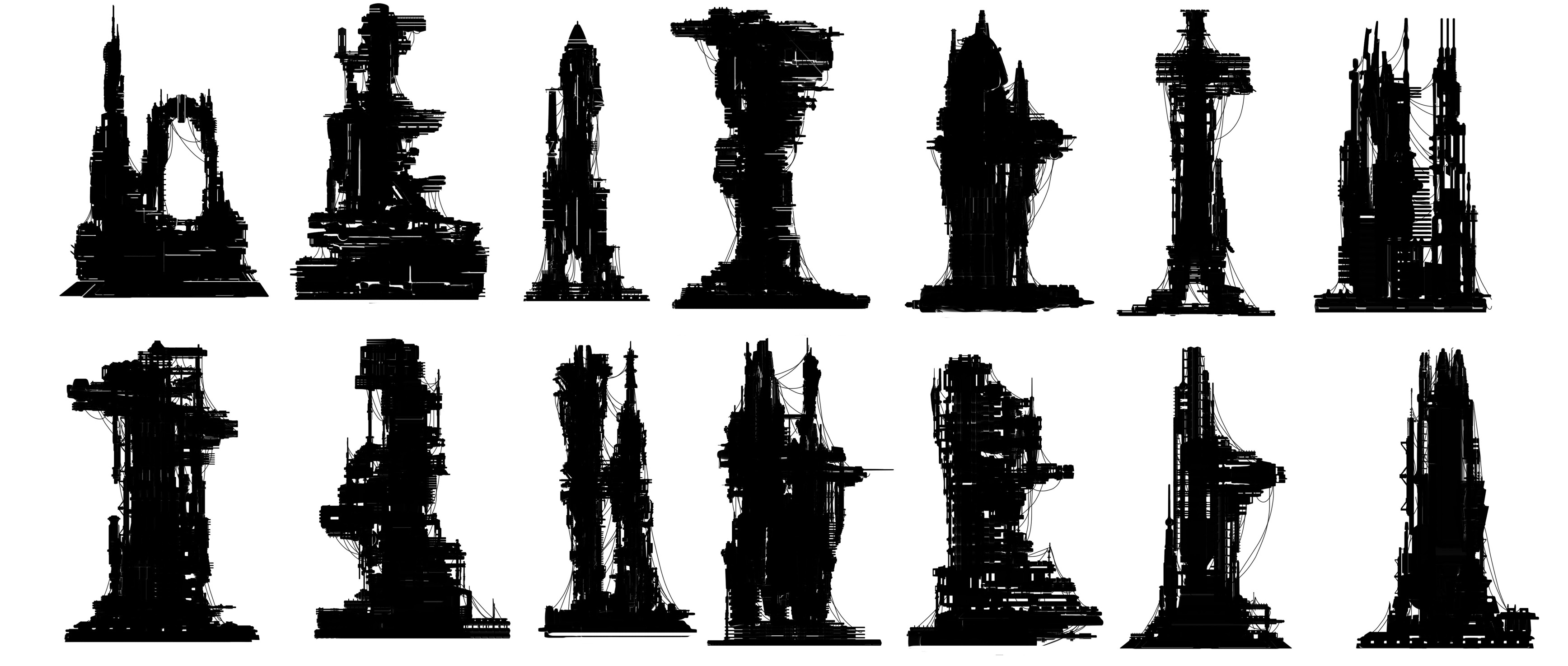 Shapes scifi city 02