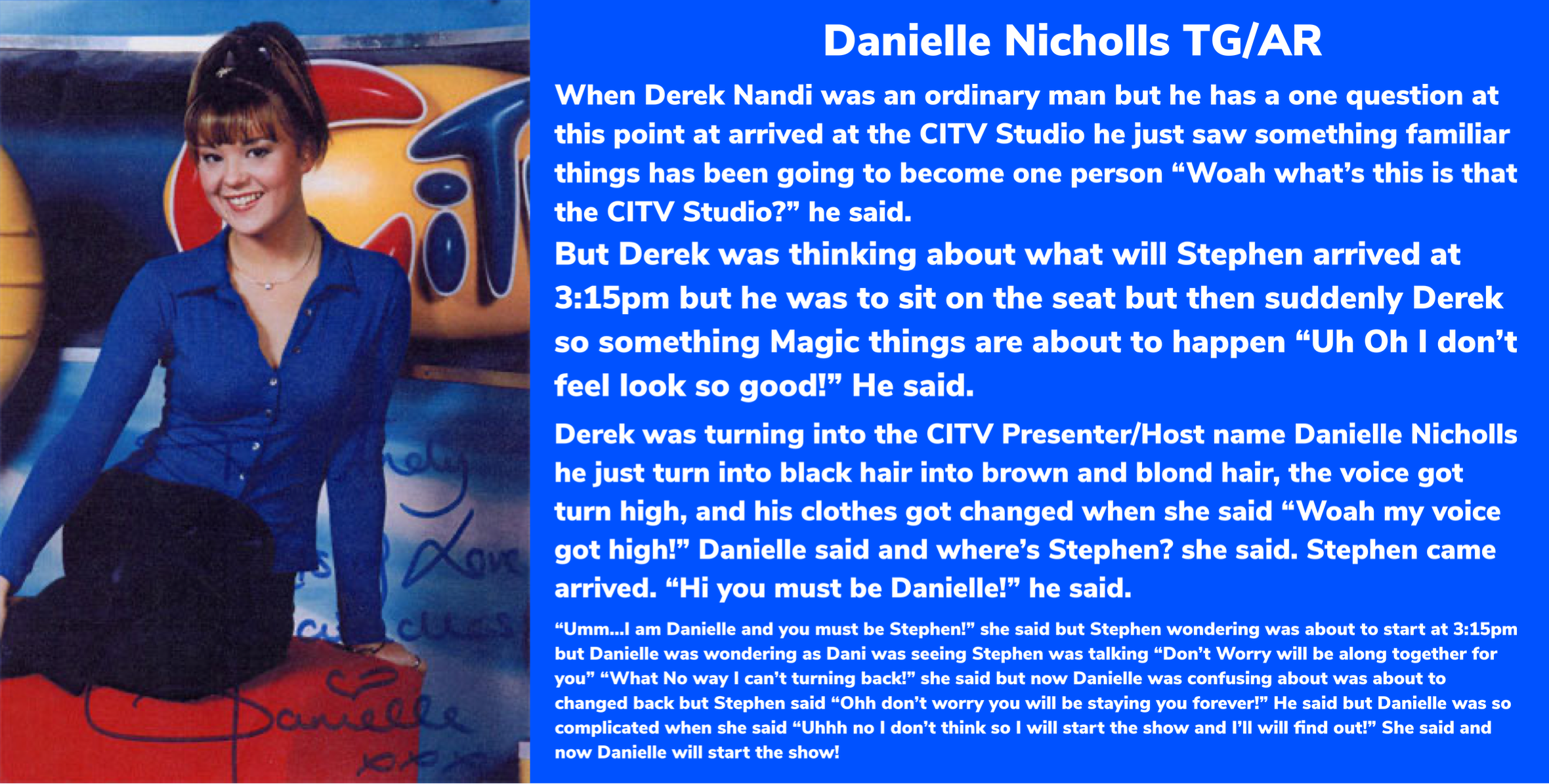 Danielle Nicholls TG/AR Caption by MarkPipi on DeviantArt
