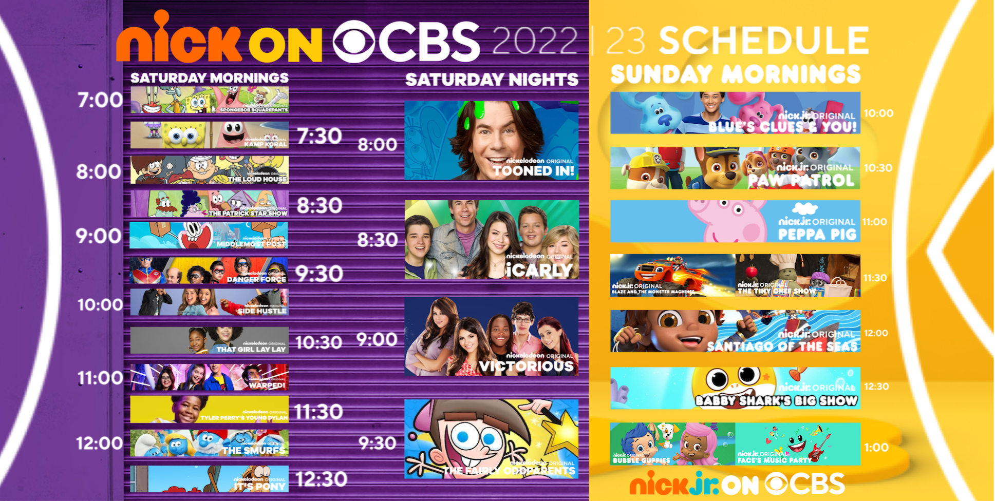 Nicktoons Weekend Nickelodeon Weekend Block Schedule 2022-23 by MarkPipi on DeviantArt