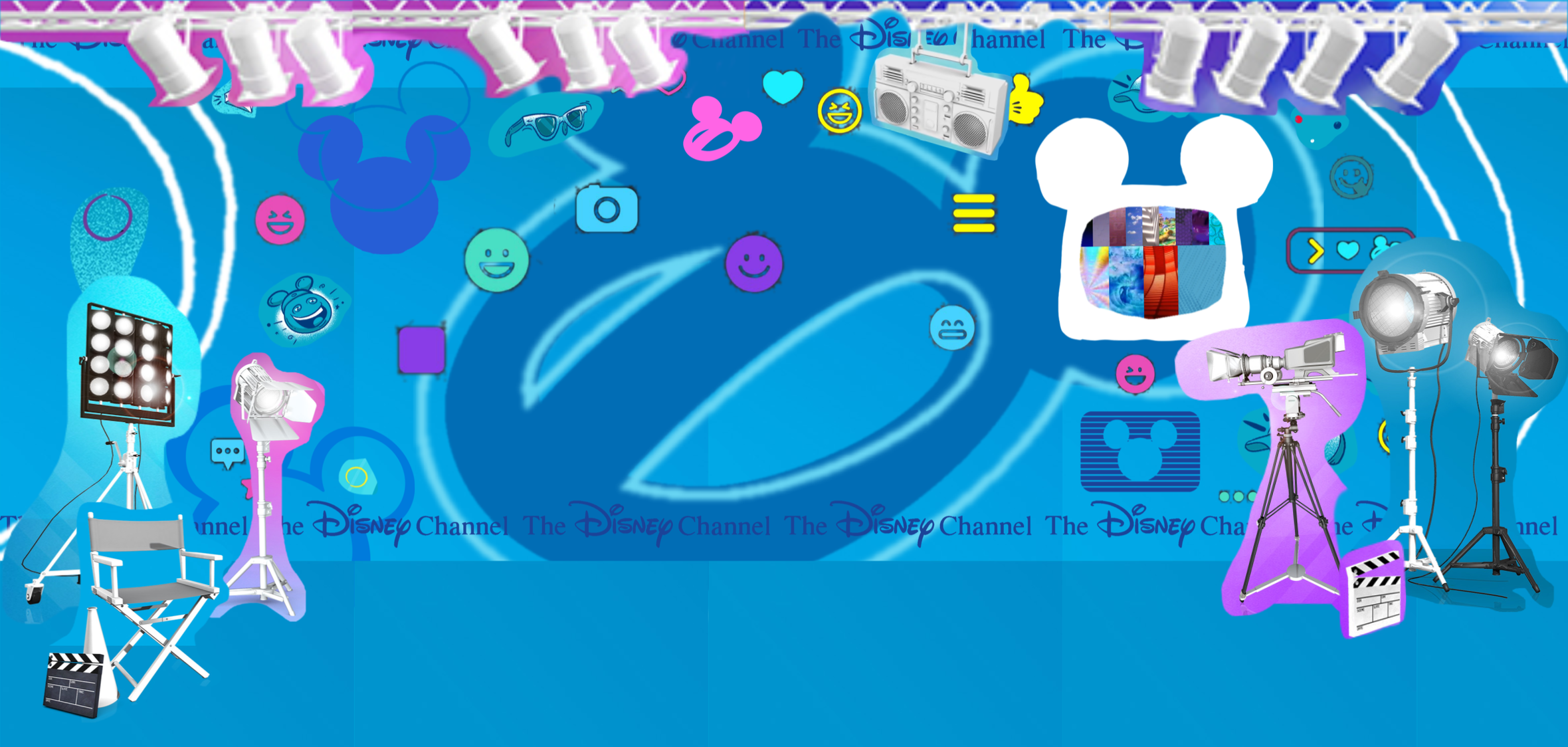 Channel V Deviantart Disney Channel 40th Mashup Background by MarkPipi on DeviantArt