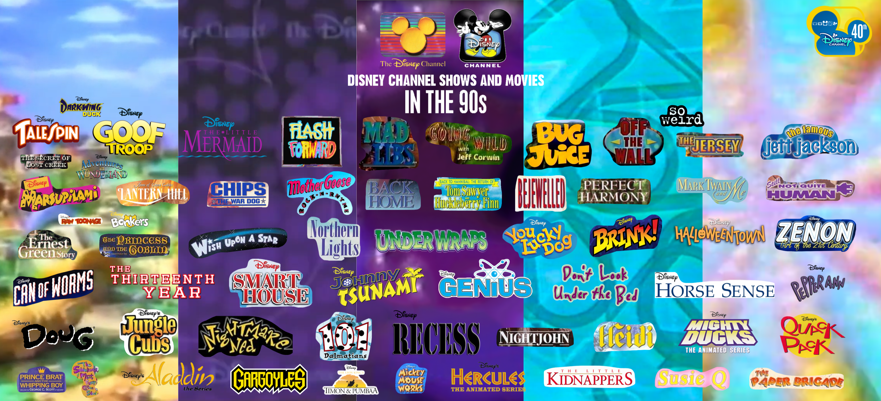 Disney Channel Shows and Movies in the 90s by MarkPipi on DeviantArt