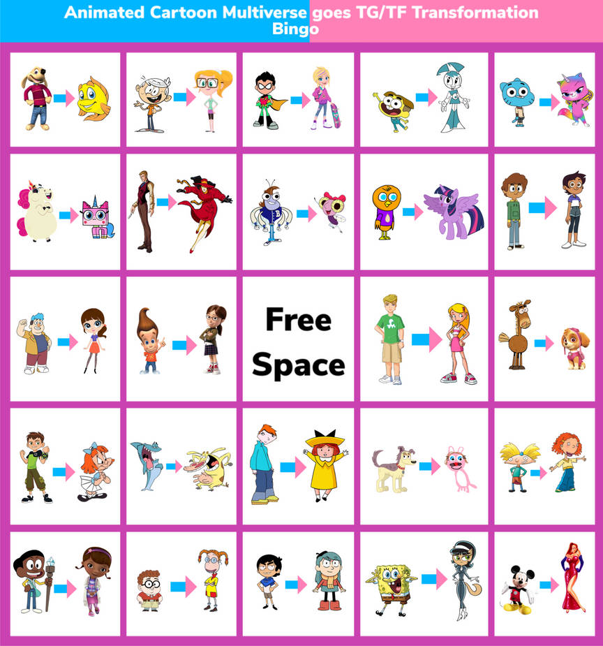Tg Inima Te Objects Animated Cartoon Multiverse goes TG/TF Bingo by MarkPipi on DeviantArt