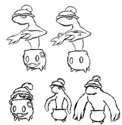 Chushin Fakemon - Cauldrical sketches