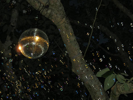 Disco ball and bubbles