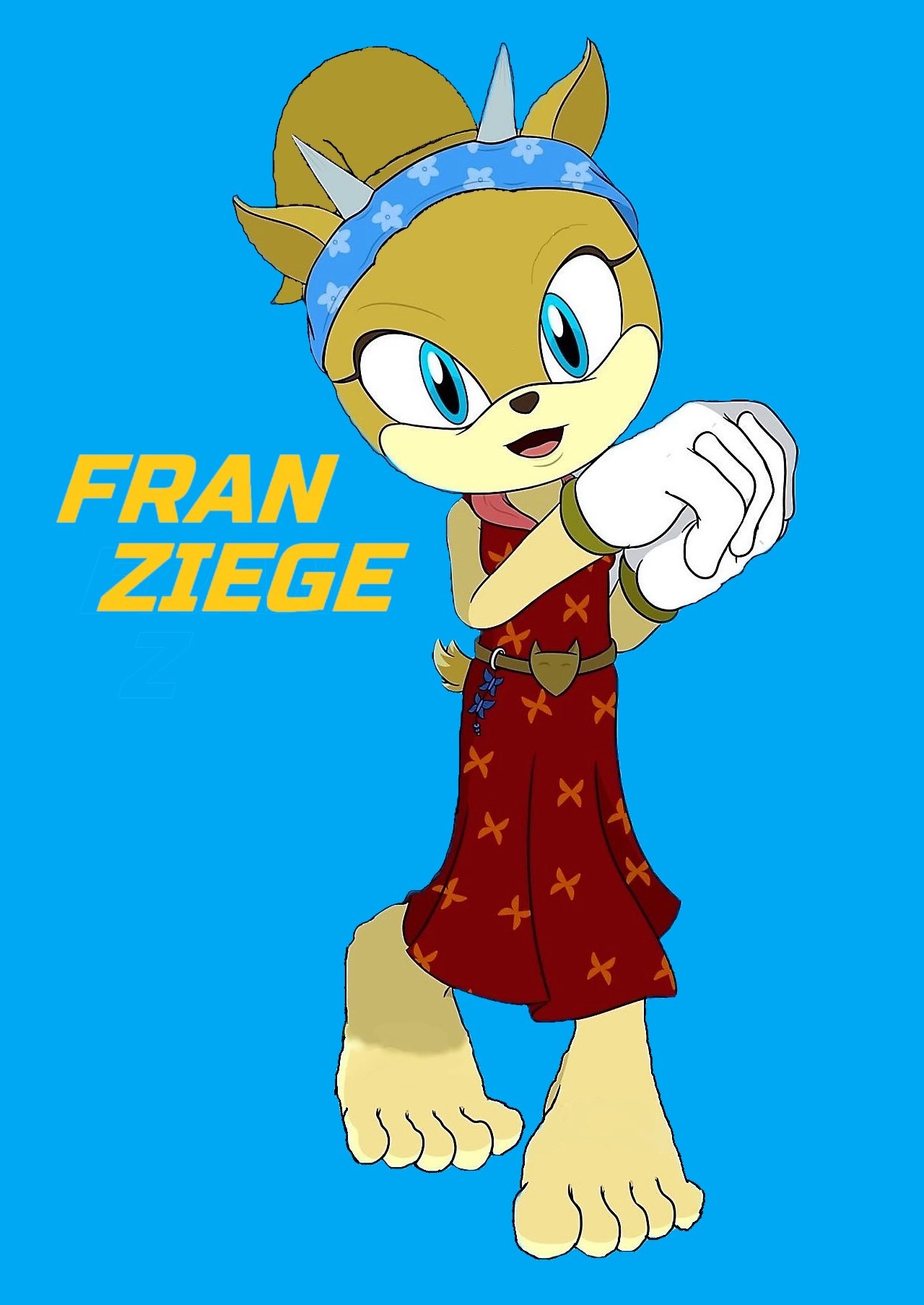 Lady Goat Barefoot new version: Fran Ziege