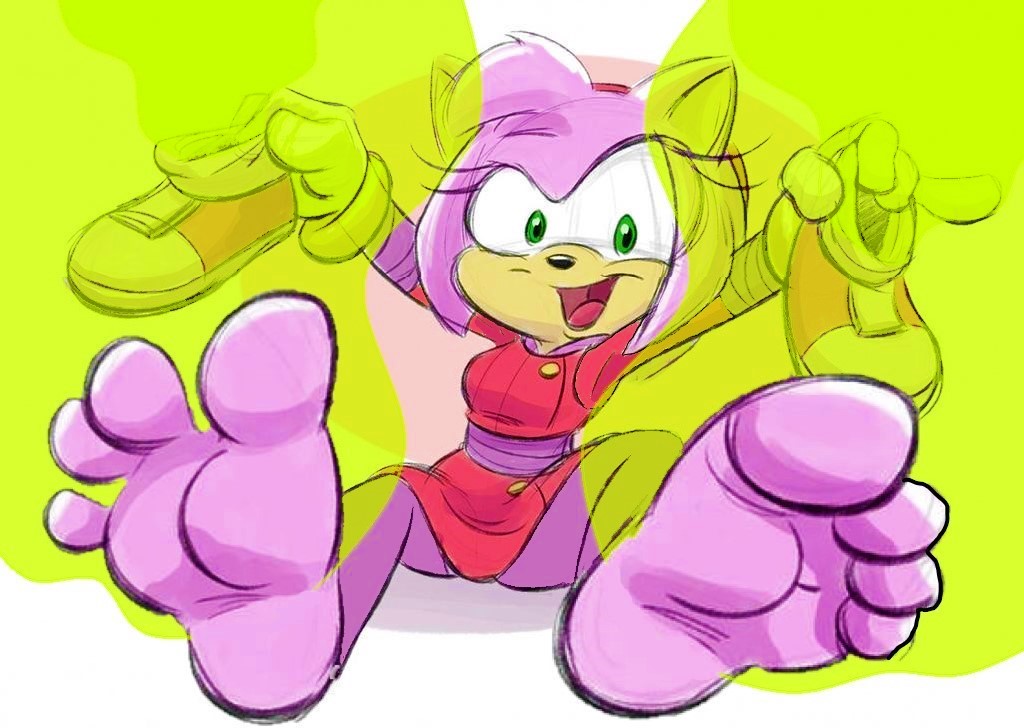 Amy Rose: ''Yippeeee! My feet smell like cheese!''