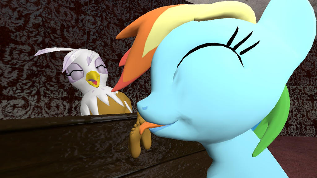 Dash's licks tickle Gilda 3 (request)