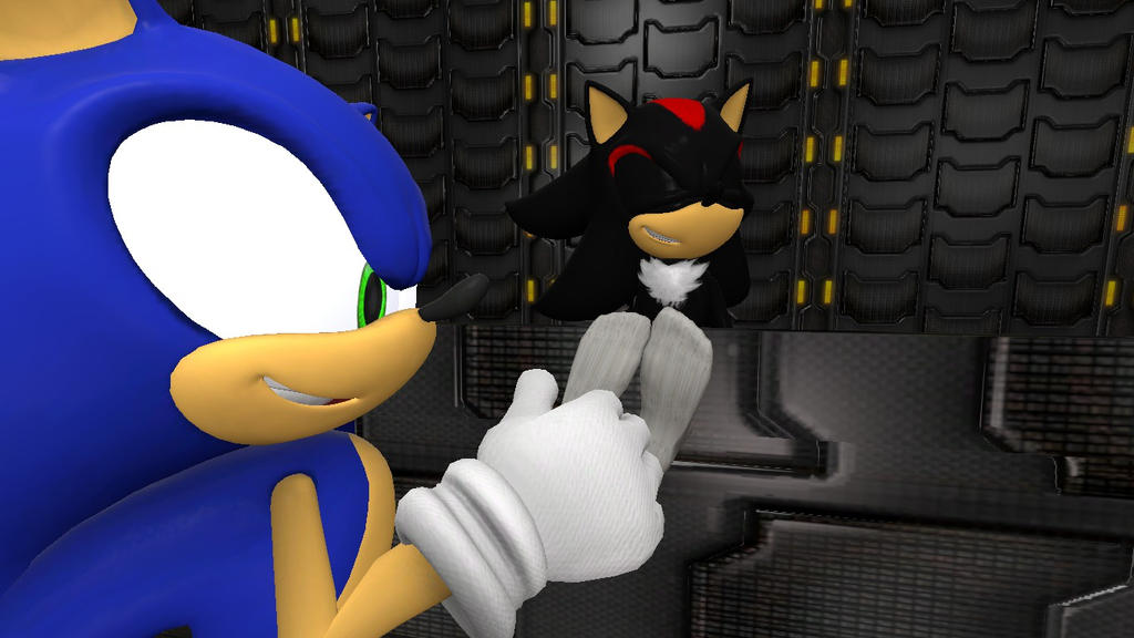 Sonic tickling Shadow's socks 2 (request) by hectorlongshot on Deviant...