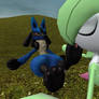 Gardevoir worshiping Lucario 2 (request)