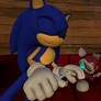 Sonic tickles Chip 2 (request)