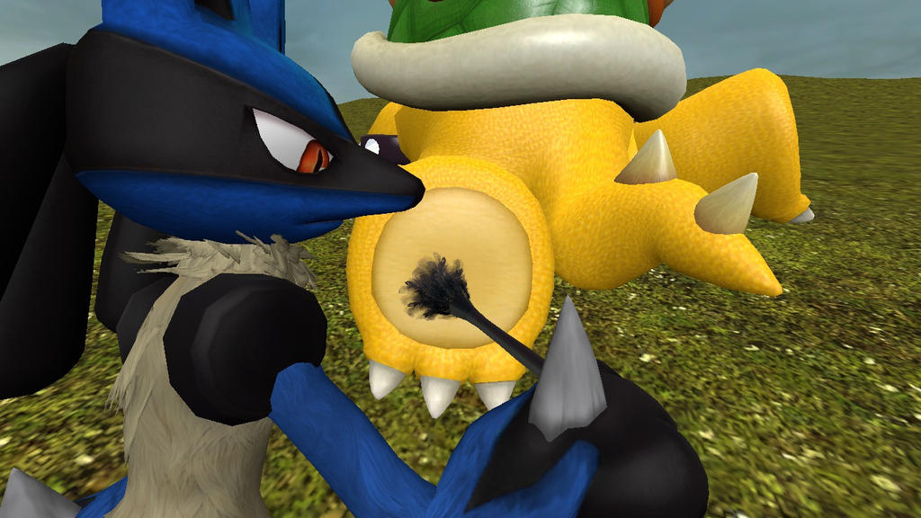 Lucario tried to catch it, but this backfired and both pokémon were incapac...