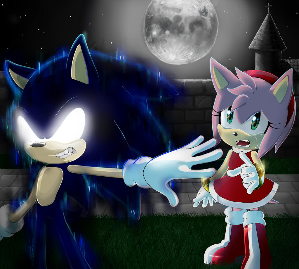 Dark Sonic and Amy (art by Myly14) : r/SonicTheHedgehog