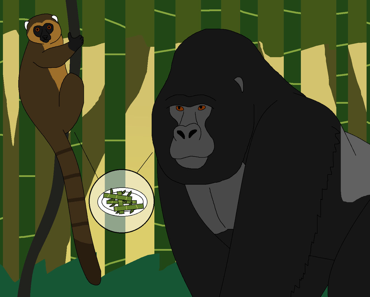 Primates Deviantart Base Two Bamboo Primates by WildandNatureFan on DeviantArt