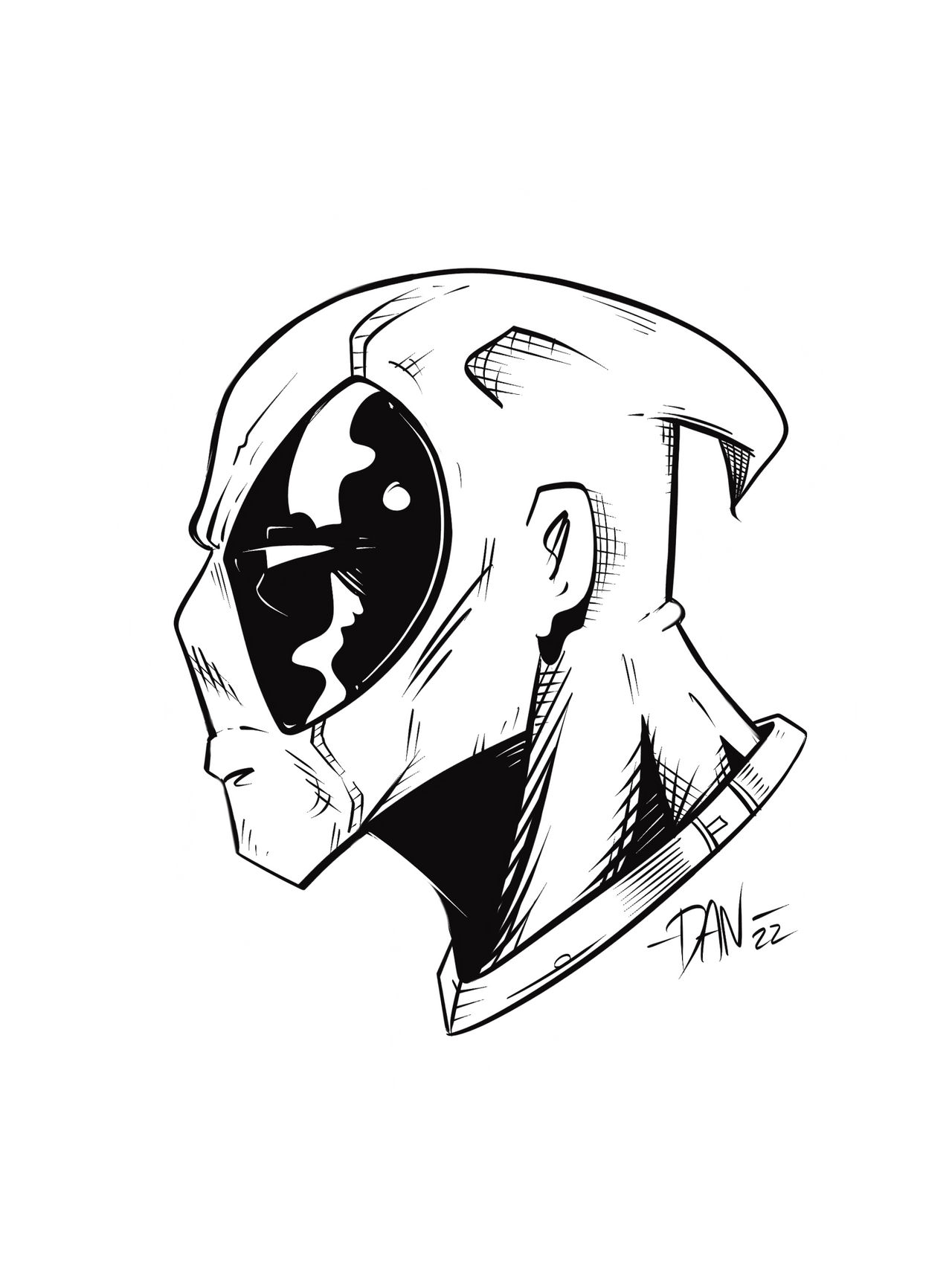 Deadpool ink by Hallowfield on DeviantArt