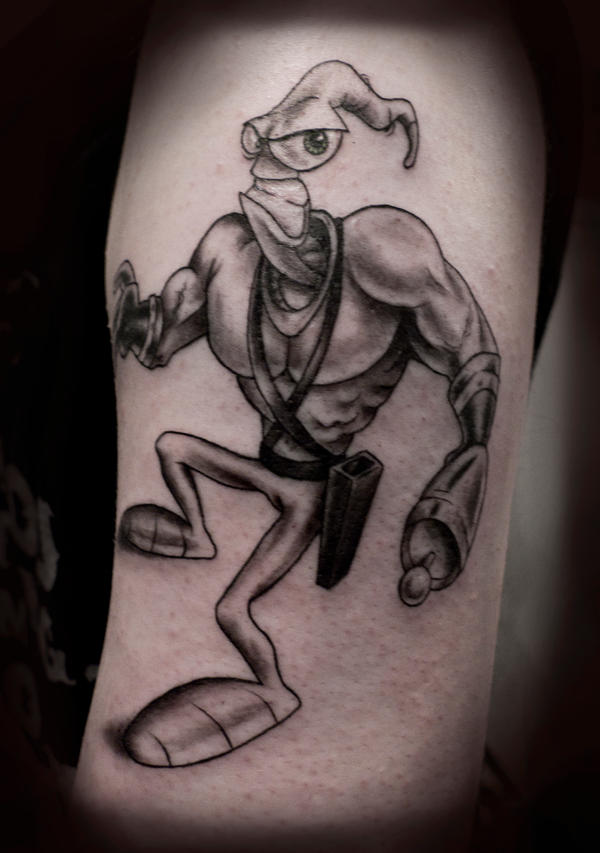Earthworm Jim Tattoo by tone on DeviantArt