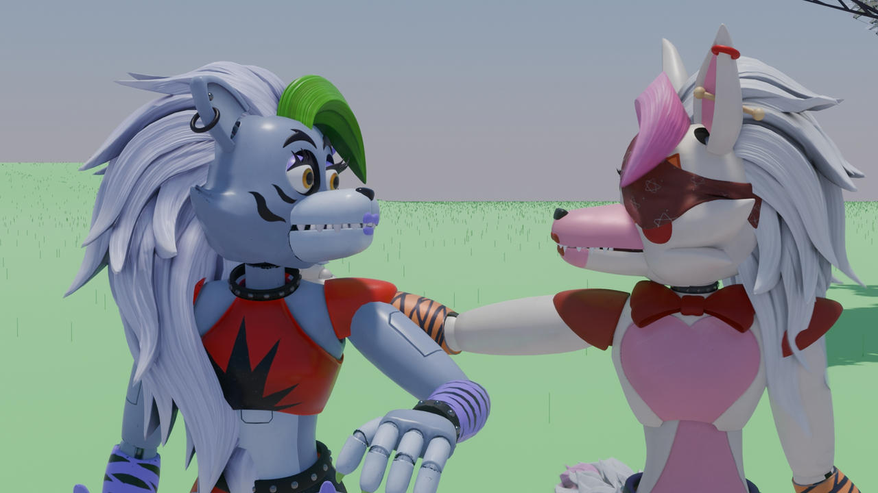 Glam Rocks Roxy Render eh?... - Roxy and Glamrock mangle by Dan-player on DeviantArt