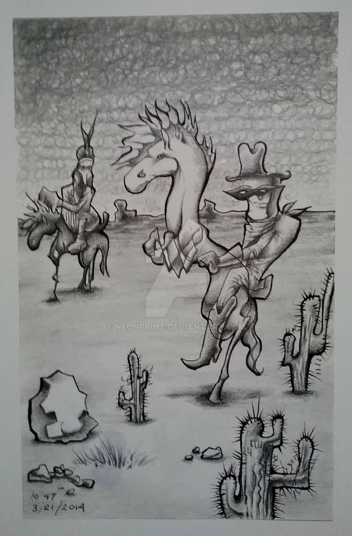 Blind Drawing: The Lone Ranger by NeonPrime on DeviantArt