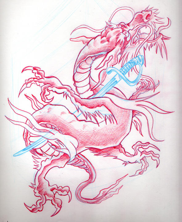 sword and dragon tattoo sketch by Rogue5 on DeviantArt
