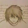 L Lawliet Sketch and quote