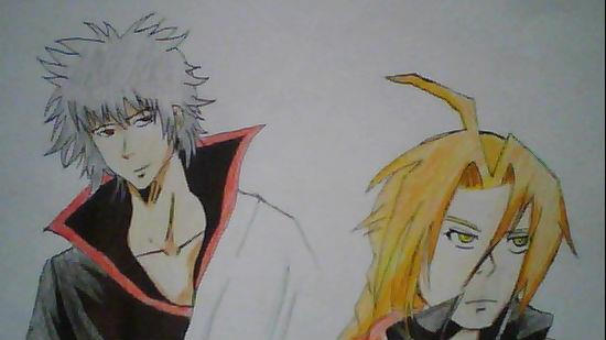 Gintoli and Edward....from 2 different animes.