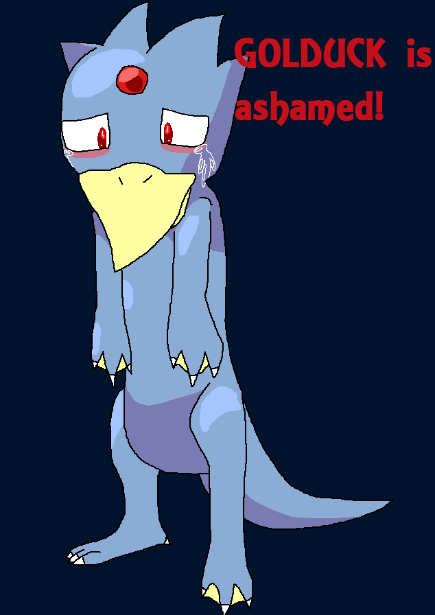 Golduck is Ashamed