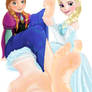 [Frozen] Elsa massaging Anna's soles